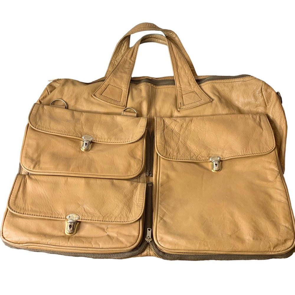 Botticelli Messenger Bag Office Briefcase College Expandable Foldable Leather‎